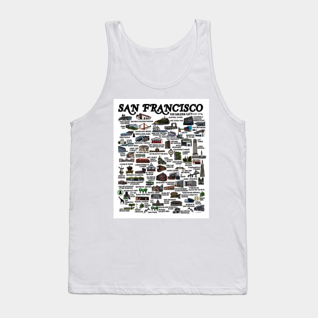 San Francisco Map Tank Top by fiberandgloss